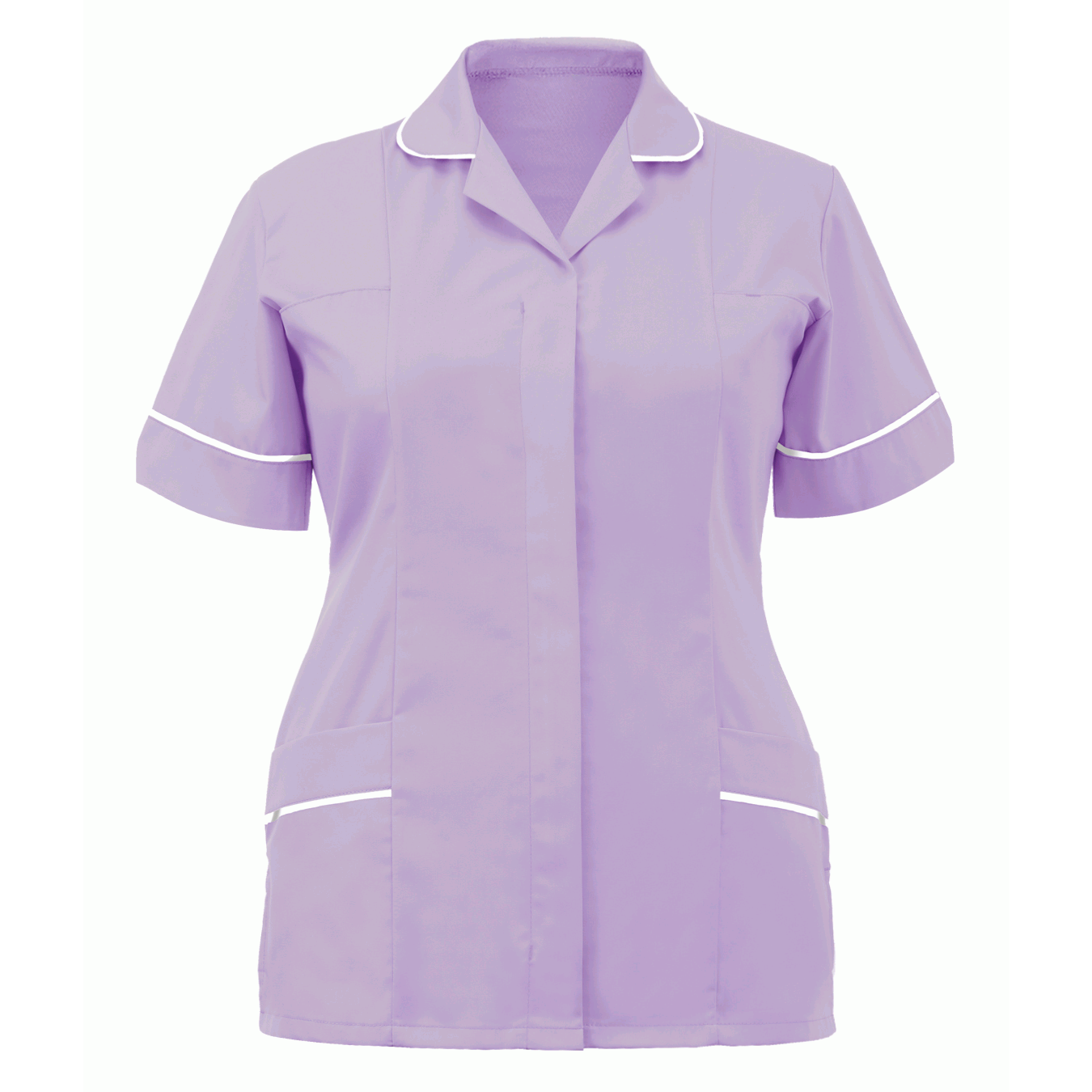 CLASSIC TUNIC: LADIES - LILAC AND WHITE