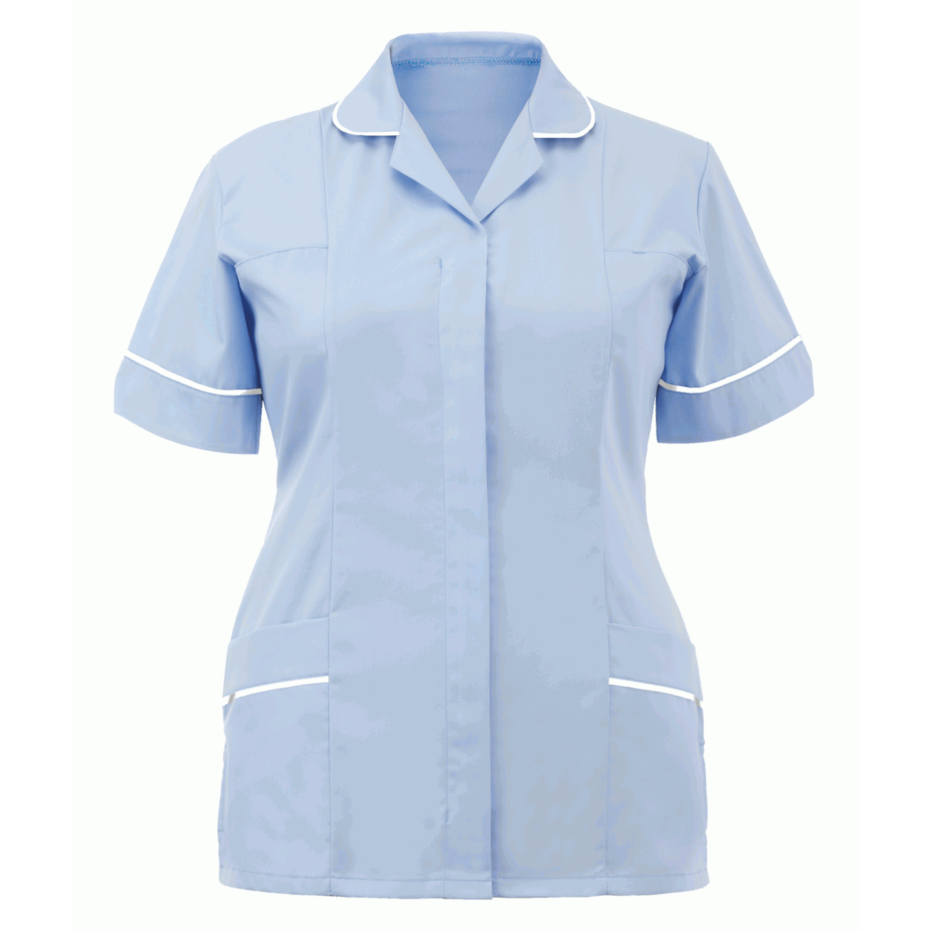 CLASSIC TUNIC: LADIES - MIXED - SKY AND WHITE
