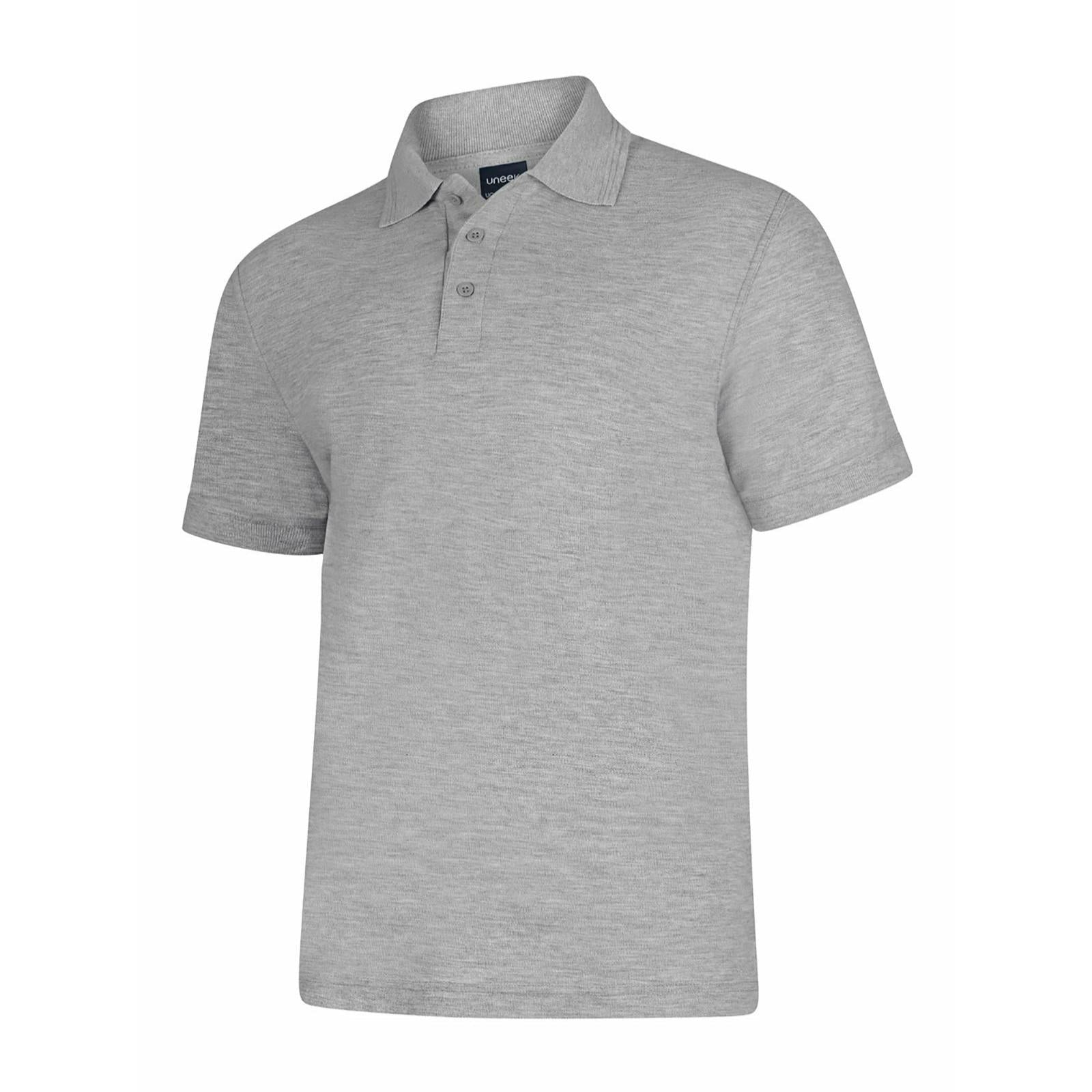 Deluxe Polo Shirt (XS- XL) Heather Grey