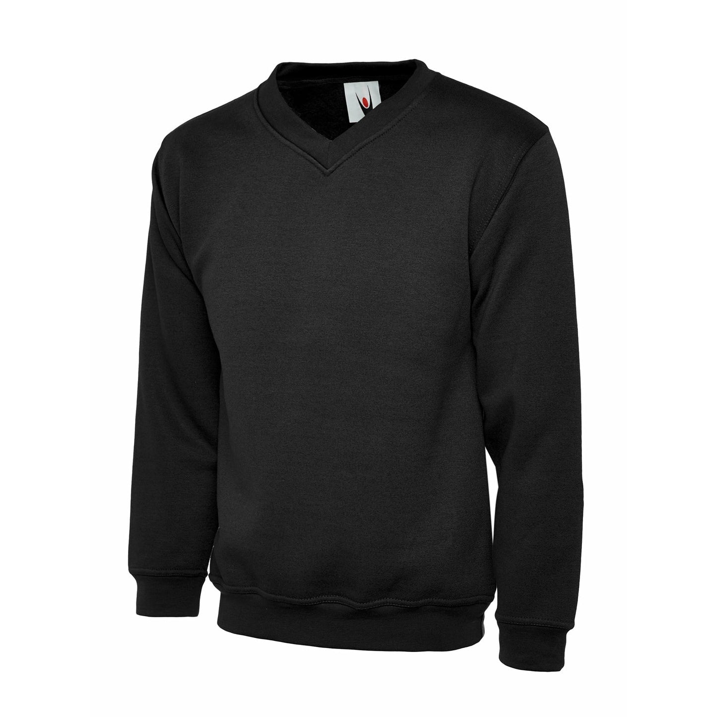 Black v-neck sweater