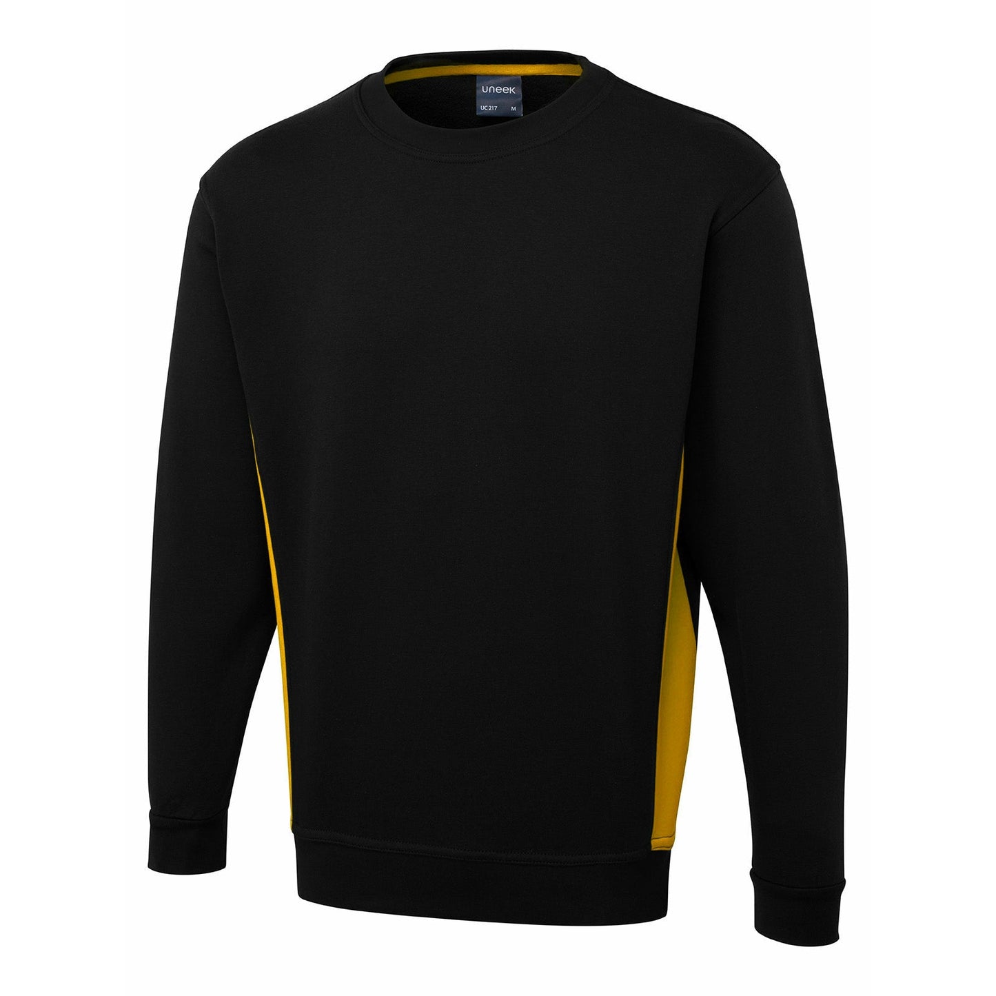 Two Tone Crew New Sweatshirt Black and Yellow
