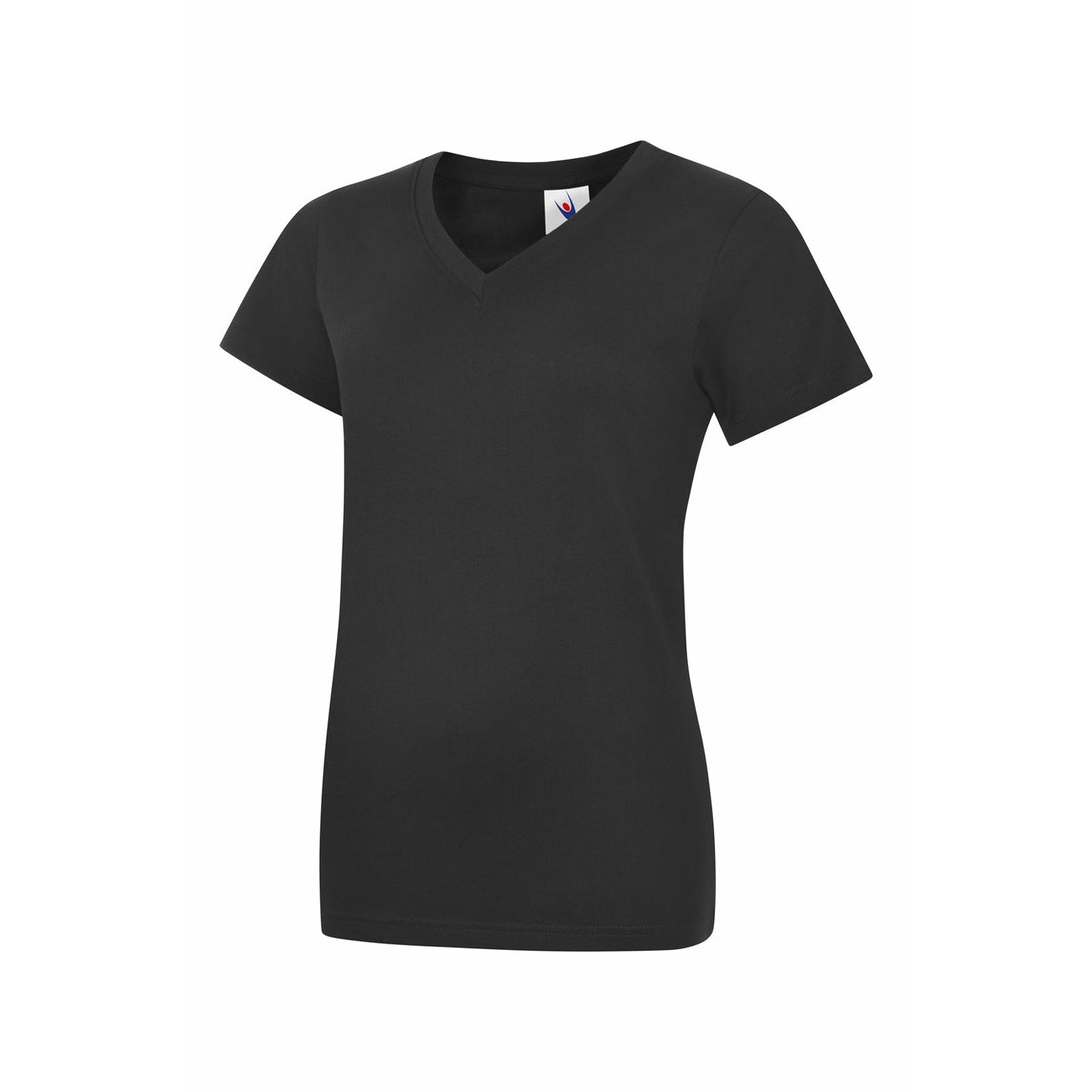 Ladies Classic V Neck T Shirt Black