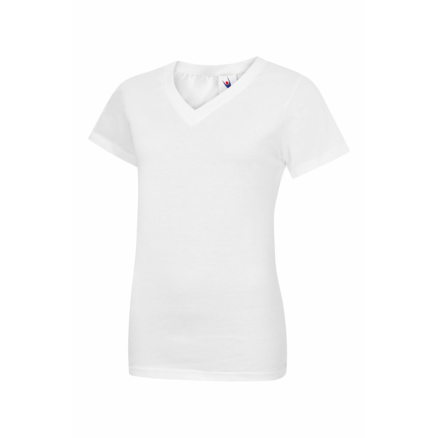 Ladies Classic V Neck T Shirt White