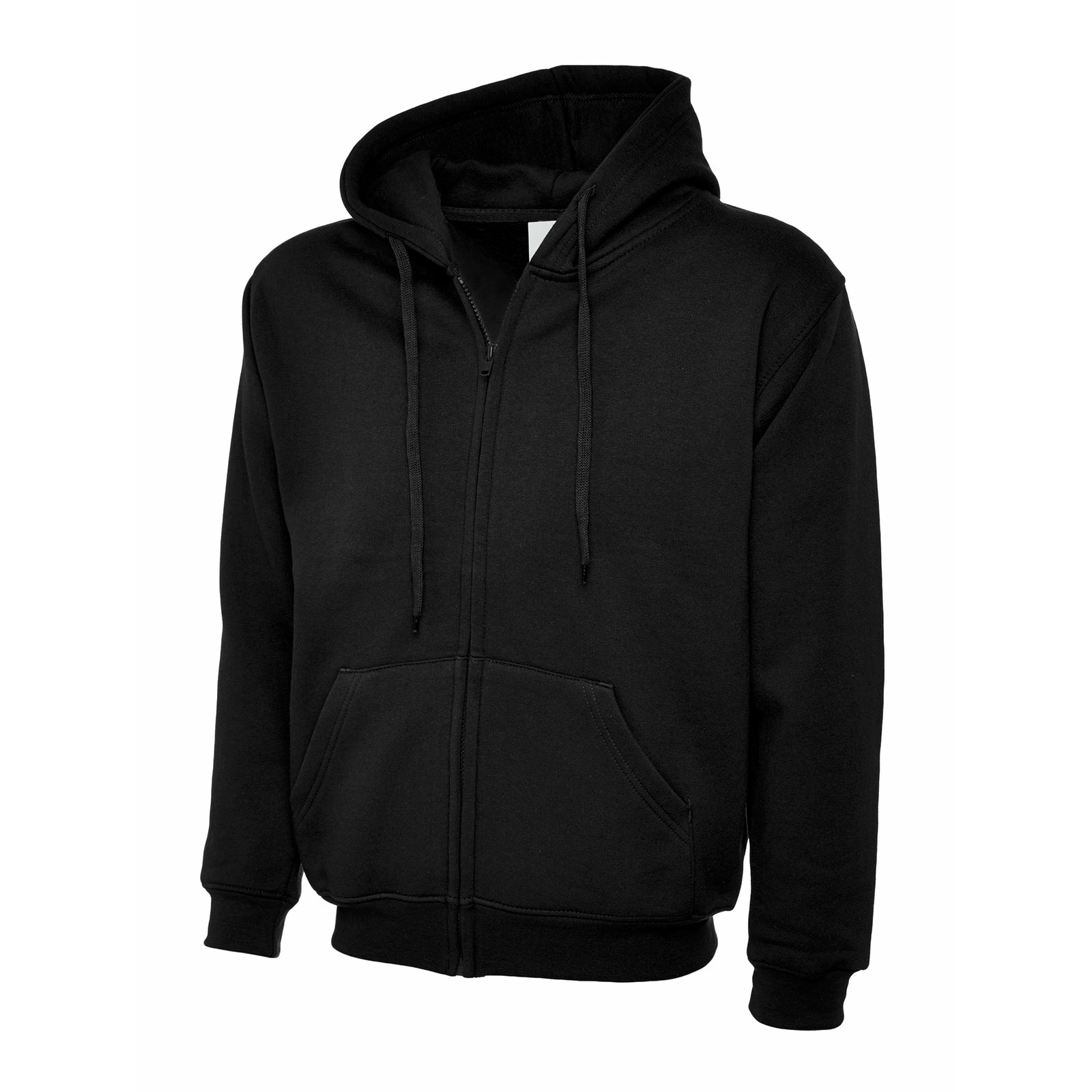 Adults Classic Full Zip Hooded Sweatshirt Black