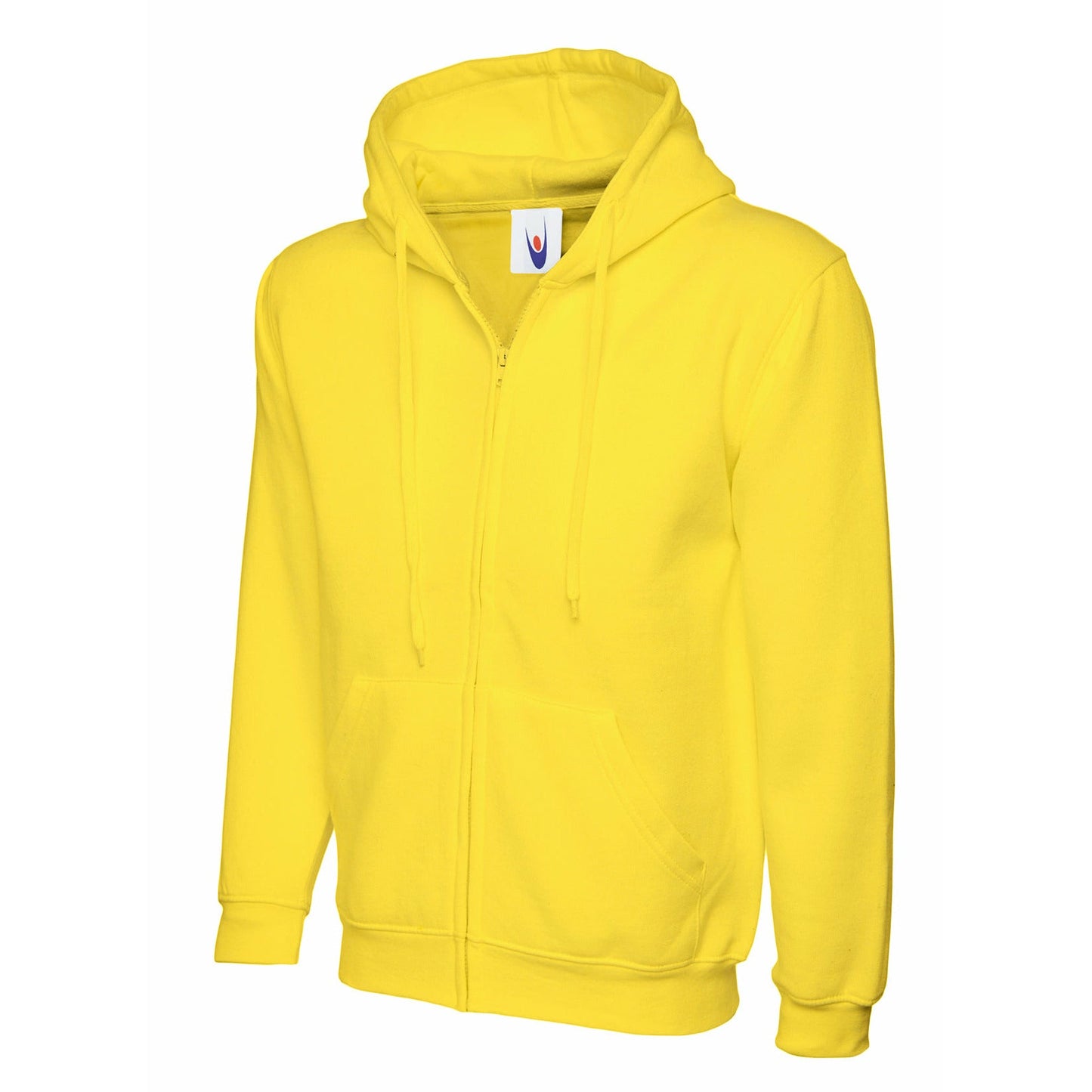 Adults Classic Full Zip Hooded Sweatshirt Yellow