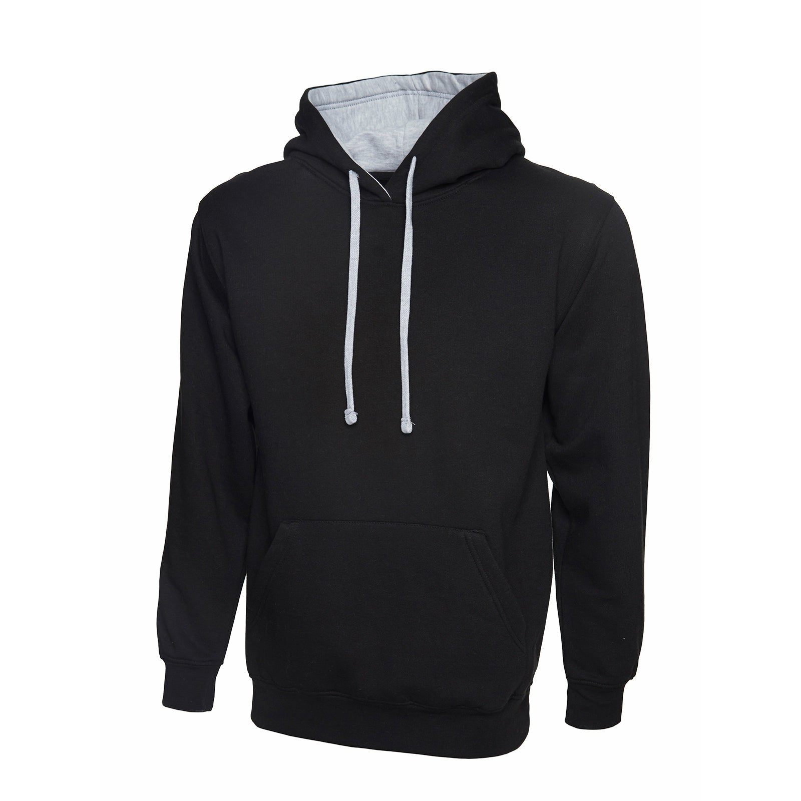 Contrast Hooded Sweatshirt Black/Grey