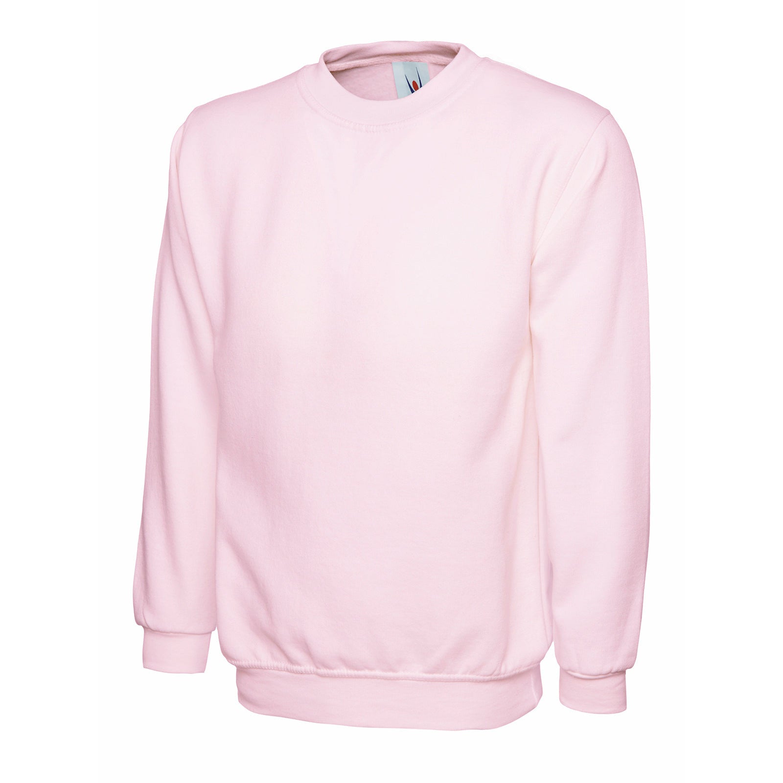 Ladies Deluxe Crew Neck Sweatshirt Pink