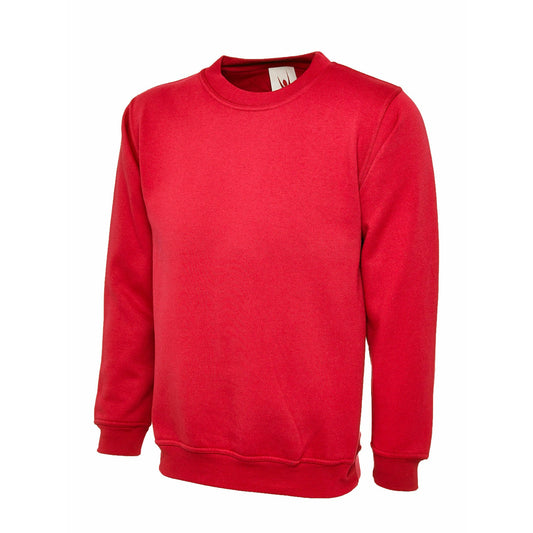 Ladies Deluxe Crew Neck Sweatshirt Red
