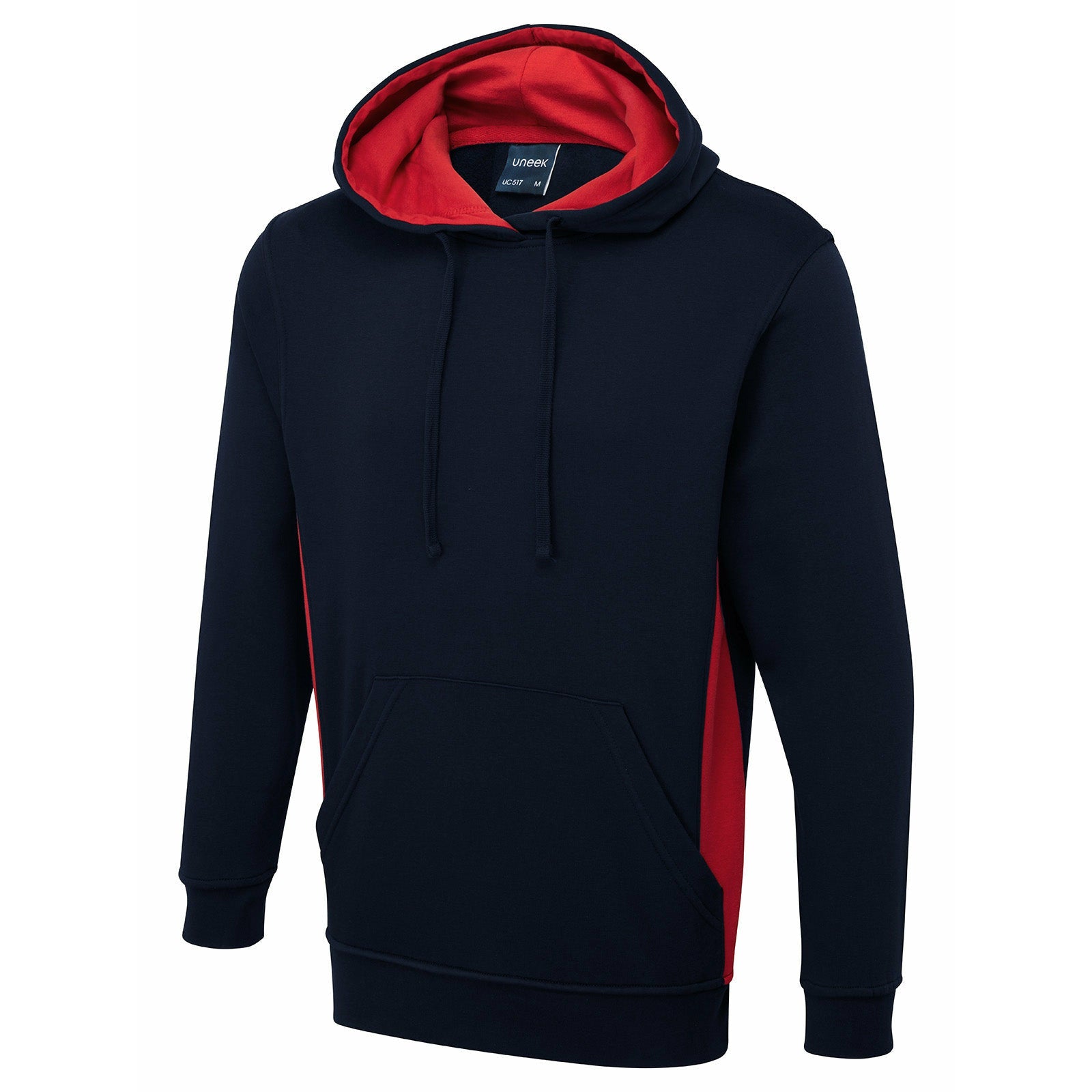 Two tone hooded sweatshirt Red & Navy