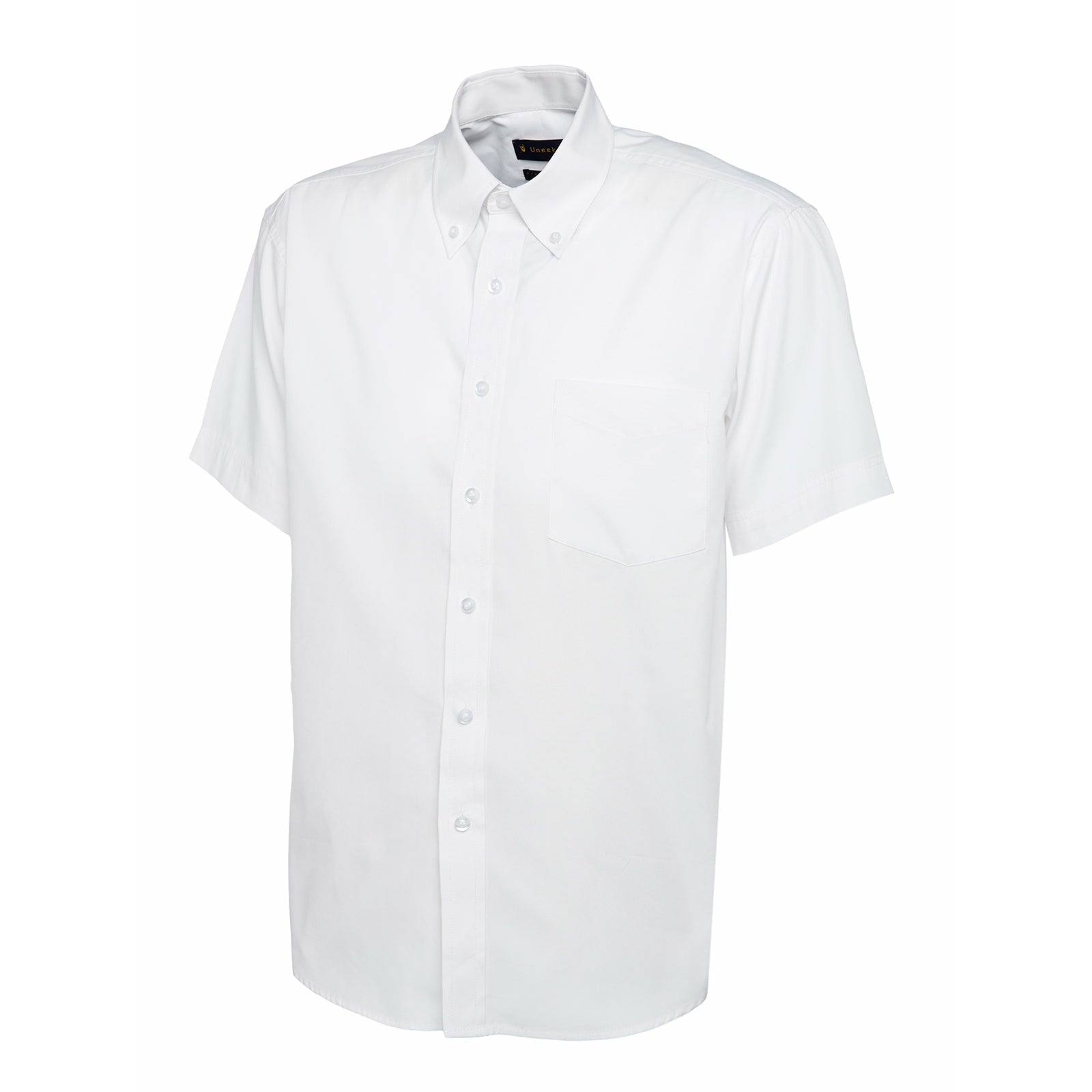 Mens Pinpoint Oxford Half Sleeve Shirt - White