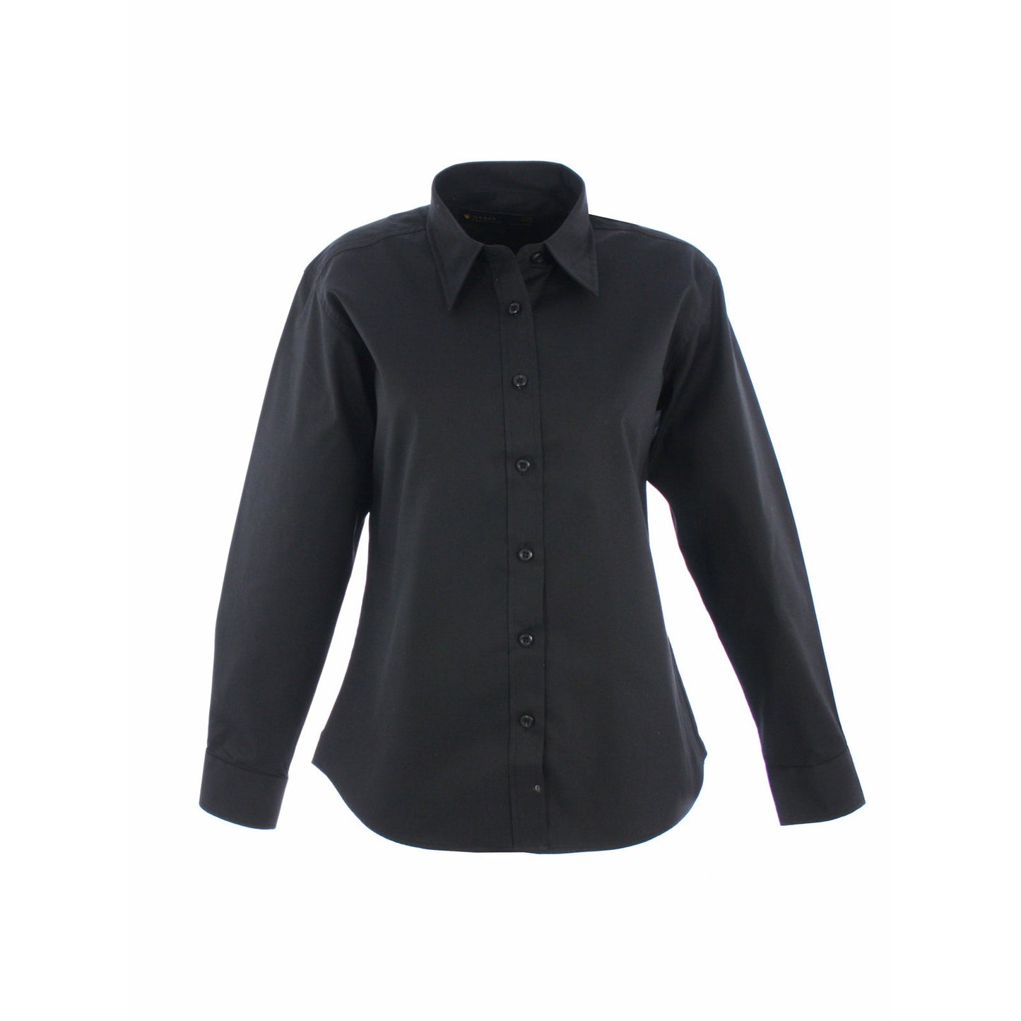 Ladies Pinpoint Oxford Full Sleeve Shirt - Black