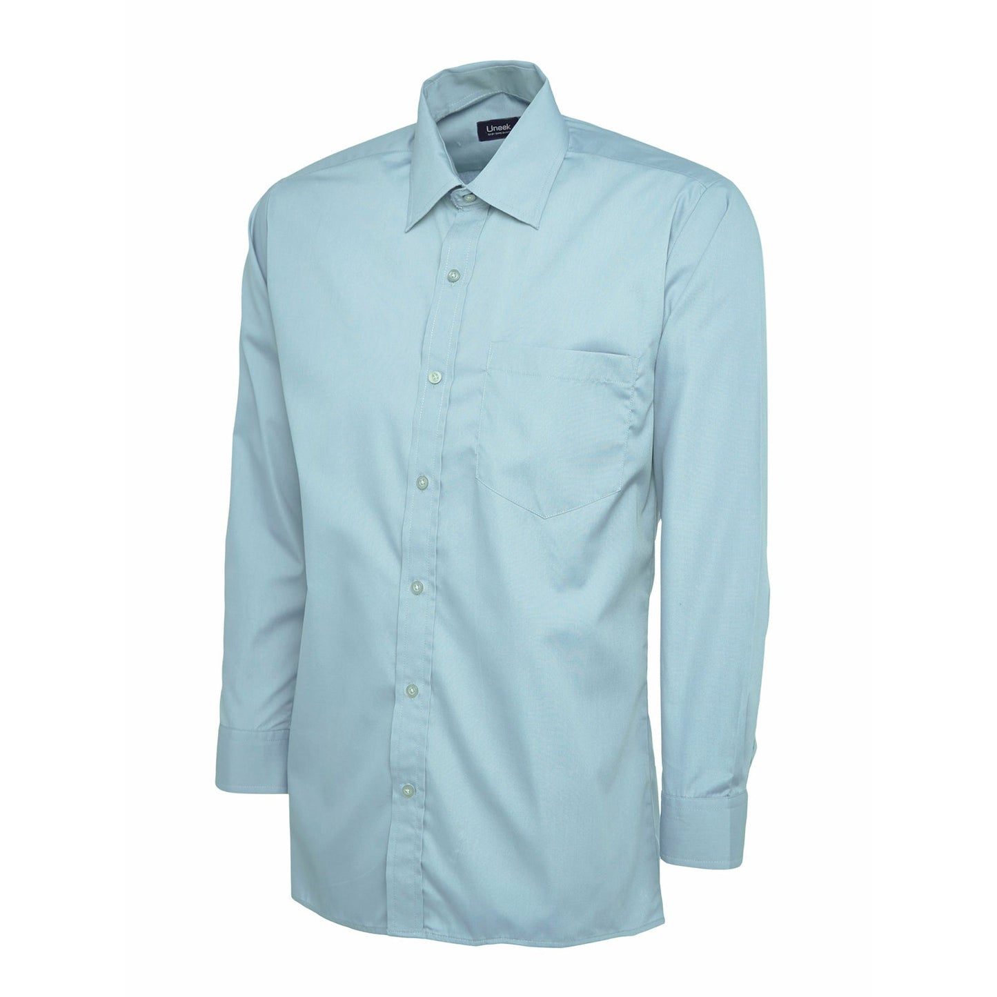 Mens Poplin Full Sleeve Shirt (14.5 - 16.5) - Light Blue