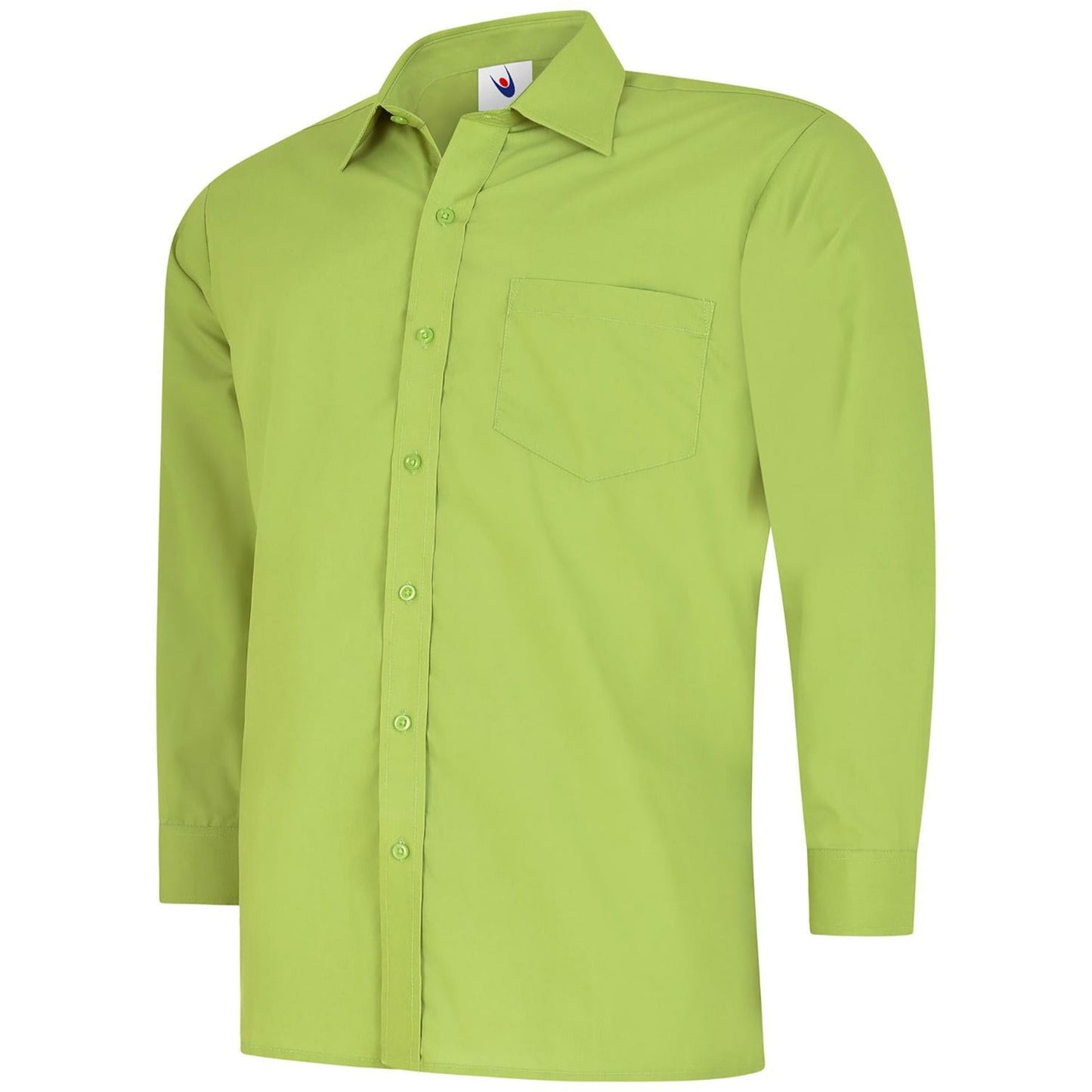 Mens Poplin Full Sleeve Shirt (14.5 - 16.5) - Lime