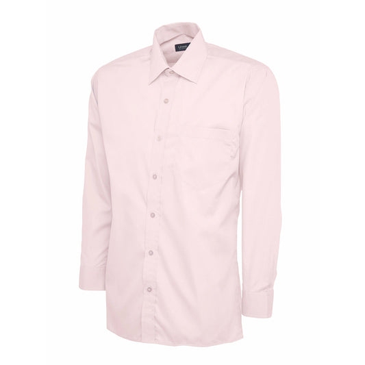 Mens Poplin Full Sleeve Shirt (14.5 - 16.5) - Pink