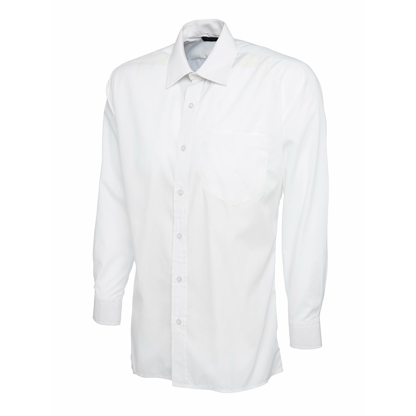 Mens Poplin Full Sleeve Shirt (17 - 19.5) - White