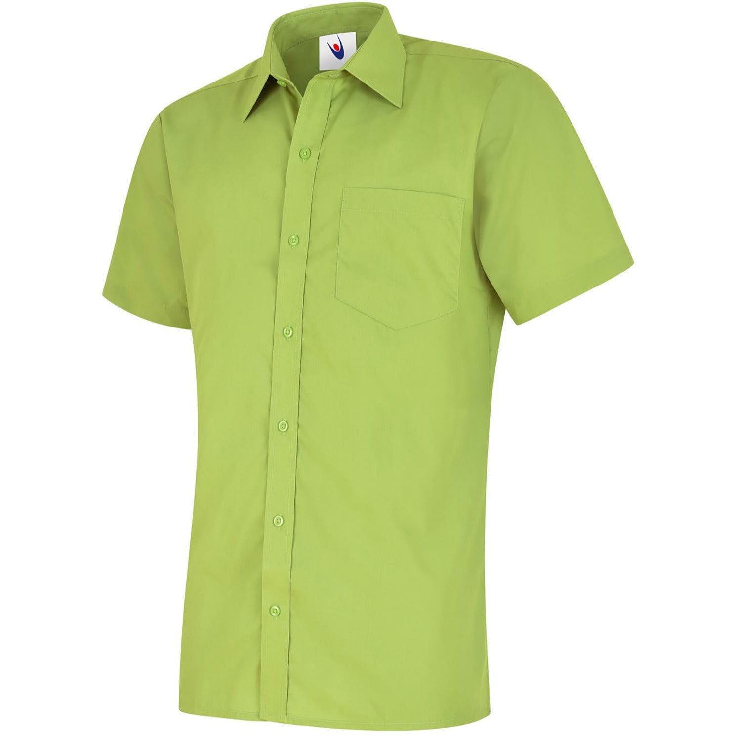 Mens Poplin Half Sleeve Shirt (17 - 19.5) - Lime
