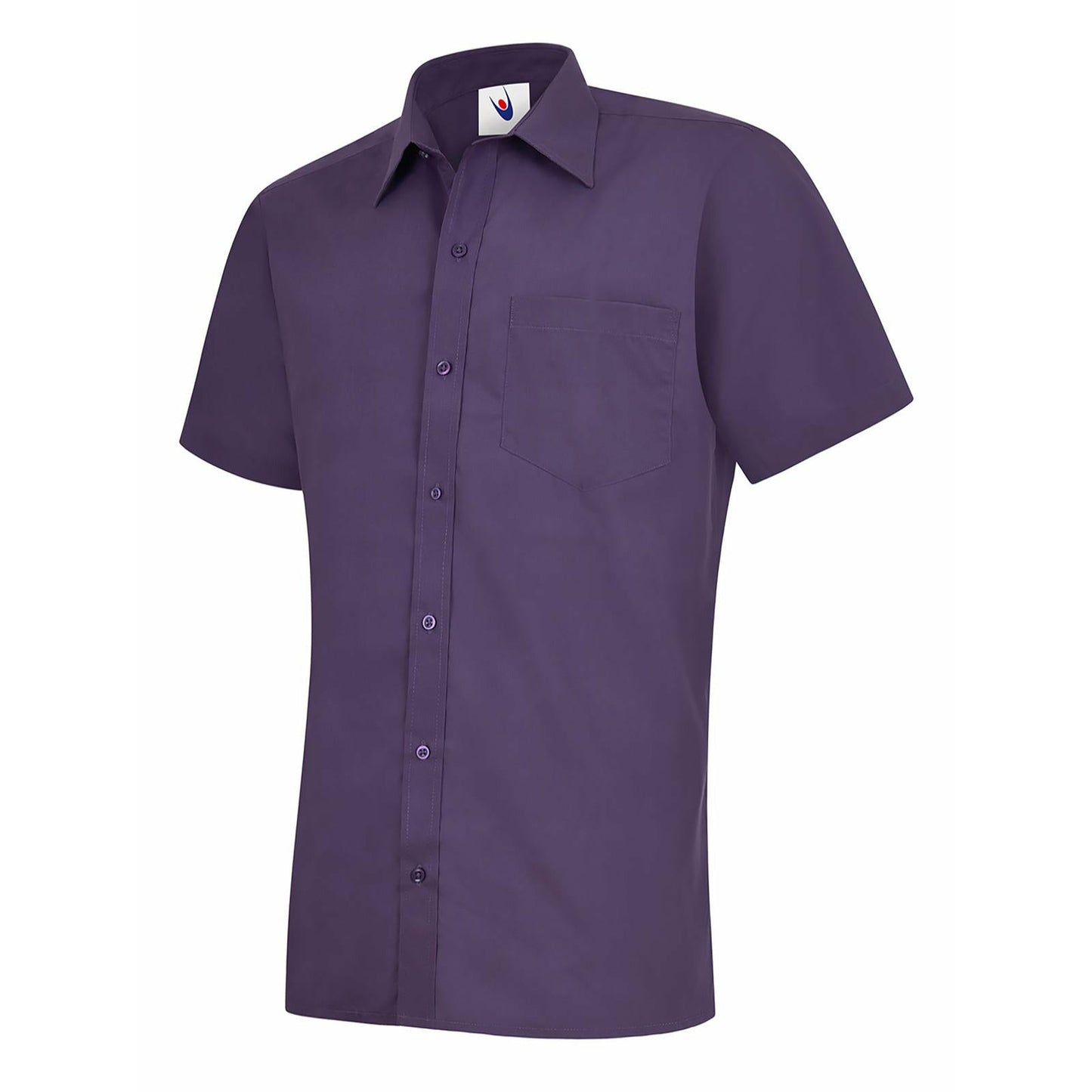 Mens Poplin Half Sleeve Shirt (17 - 19.5) - Purple