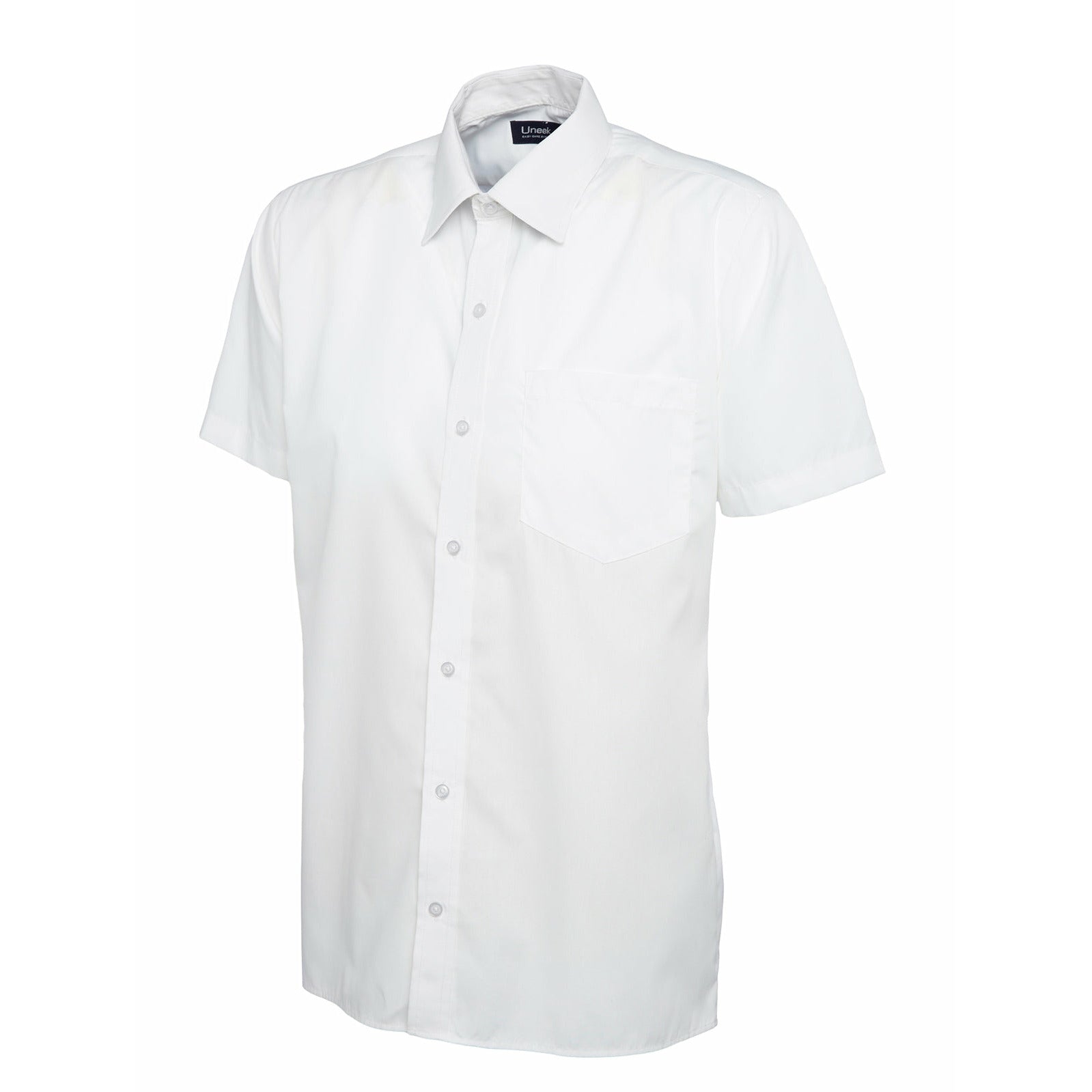 Mens Poplin Half Sleeve Shirt (17 - 19.5) - White