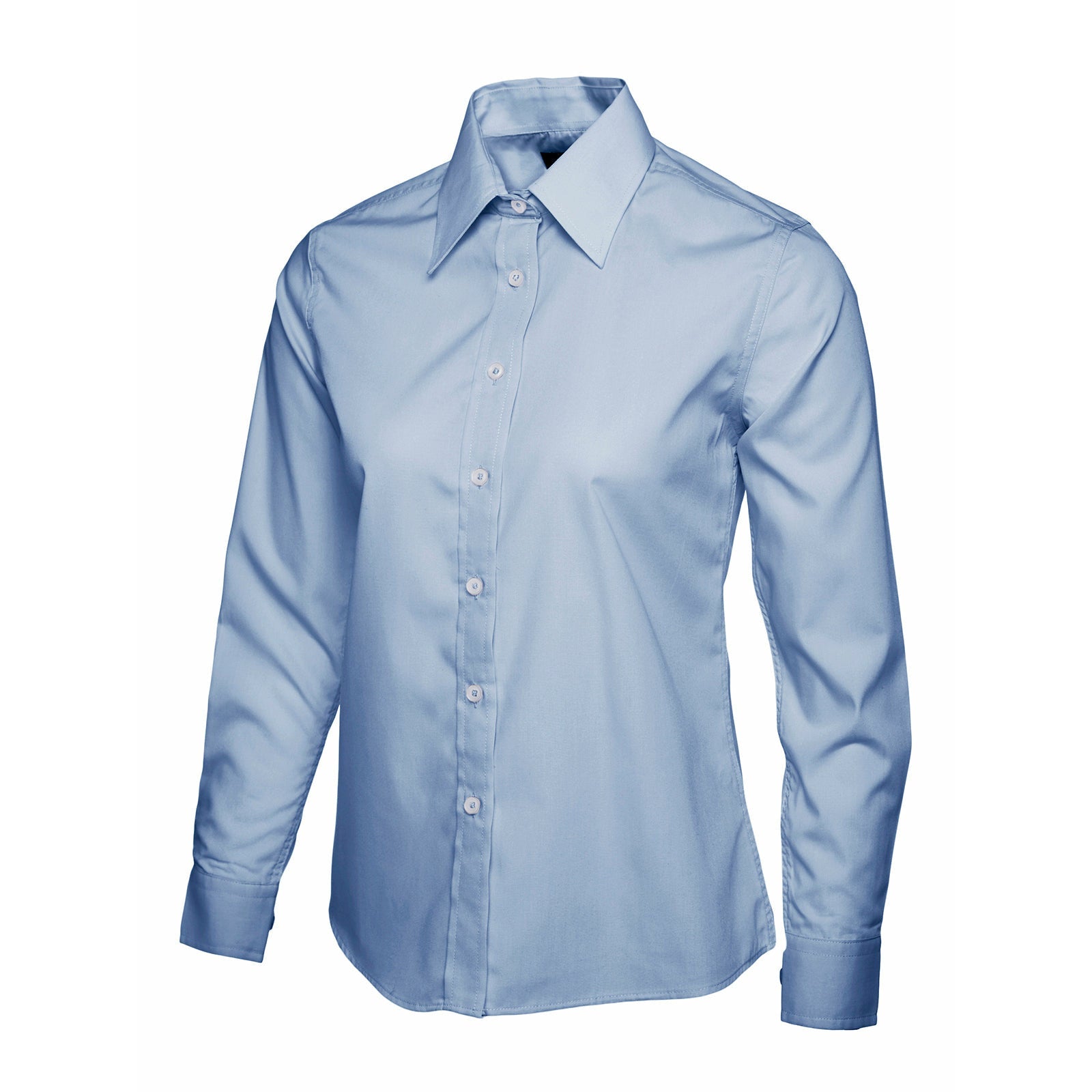 Ladies Poplin Full Sleeve Shirt - Light Blue
