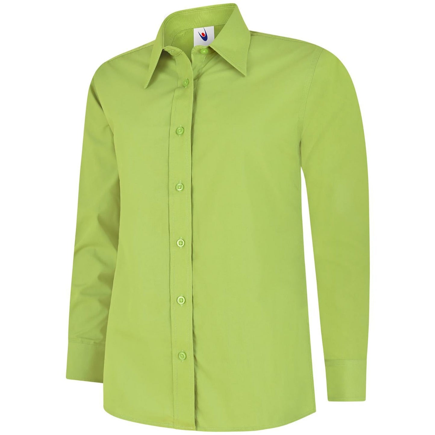 Ladies Poplin Full Sleeve Shirt - Lime