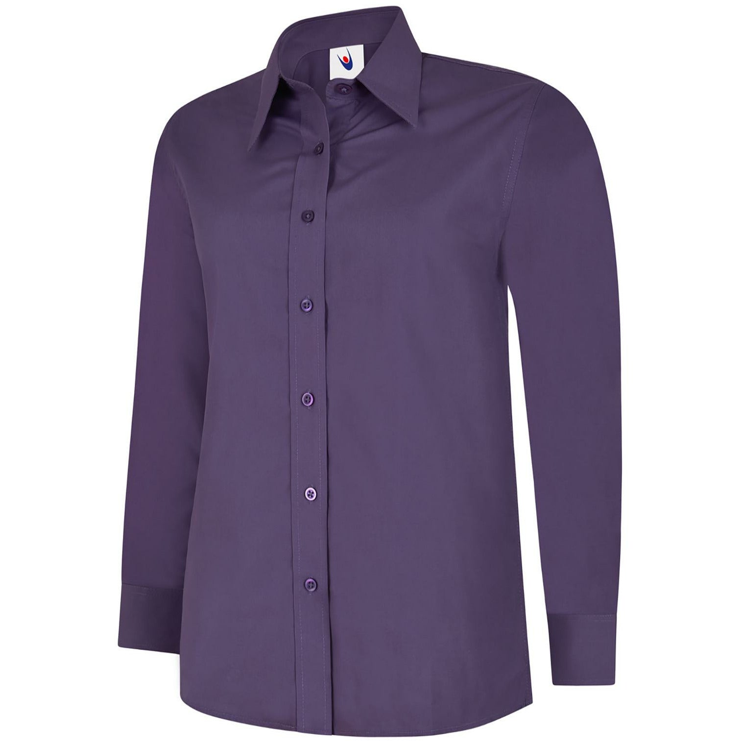 Ladies Poplin Full Sleeve Shirt - Purple