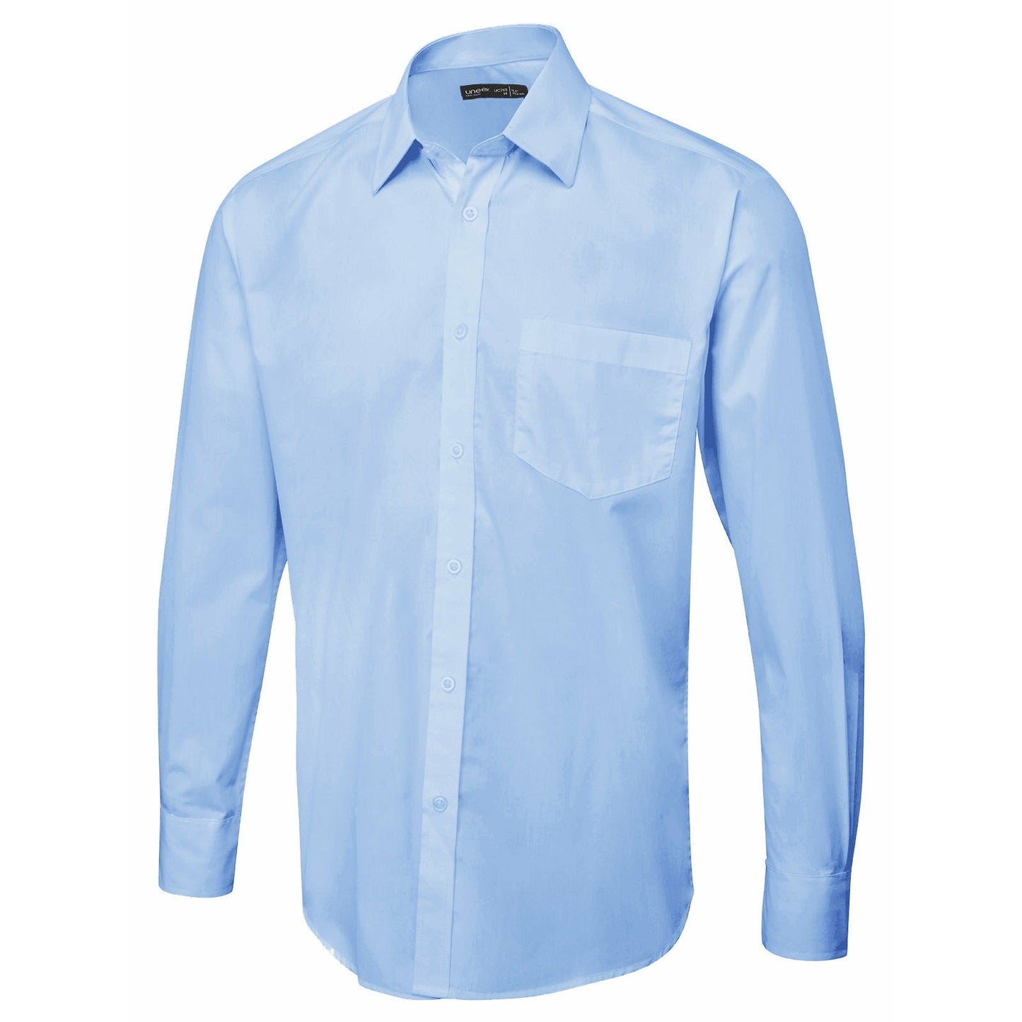 Men's Long Sleeve Poplin Shirt - Light Blue