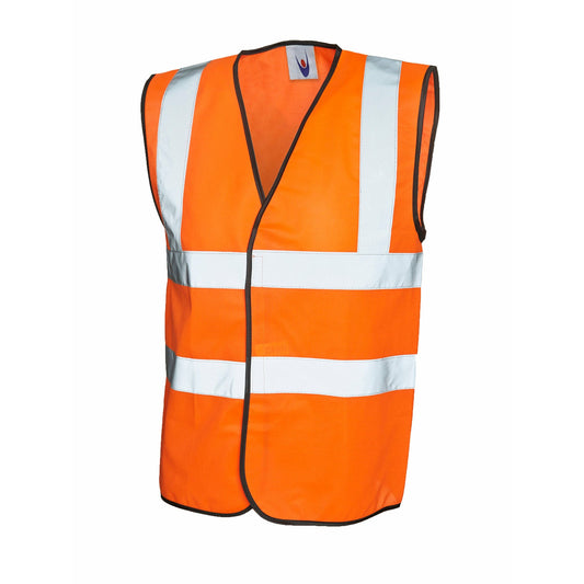 Sleeveless Safety Waist Coat Orange
